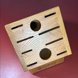 CUTCO 18 SLOTS HOMEMAKER SET WOODEN KNIFE BLOCK # 1748
